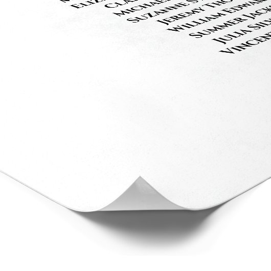 Tabel Eucalyptus Lavender Wedding Seating Chart Poster (Hoek)