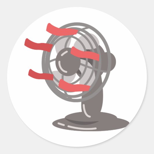 Tabel Fan Ronde Sticker (Voorkant)