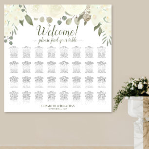 Tabel Ivoor-wit rozen weddenschappen Poster