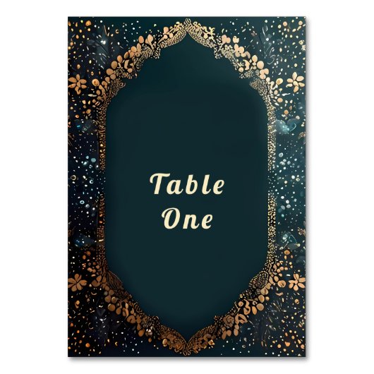 Tabel Kaart nummers floral ontwerp (Achterkant)