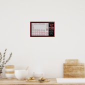 Tabel Locatiekaart (horizontaal) Poster (Keuken)