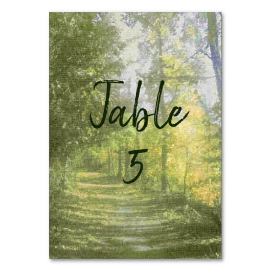 tabel met beboste paden kaart (Achterkant)