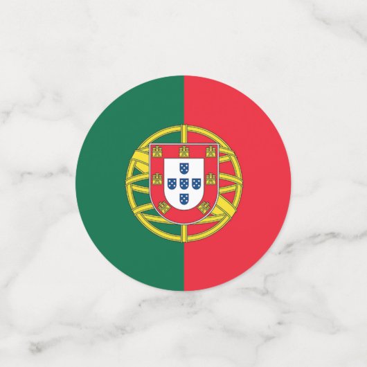 Tabel met de vlag van Portugal Confetti (Kleine voorkant)