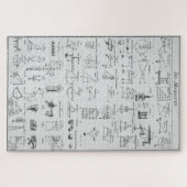 Tabel met de werktuigen ~ "Ja, nu heb ik het." Legpuzzel (Horizontaal)