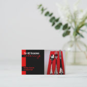 Tabel met het Visitekaartje Catering Food (Staand voorkant)