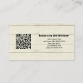 Tabel met Persoonlijke Chef Aangepaste Foto QR-cod Visitekaartje (Achterkant)