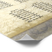 Tabel met receptie Zitgrafiek, pacock & feathers Poster (Hoek)