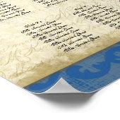 Tabel met receptie Zitgrafiek, pacock & feathers Poster (Hoek)