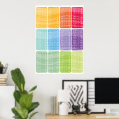 tabel met vermenigvuldigingstijden - poster (Thuiskantoor)