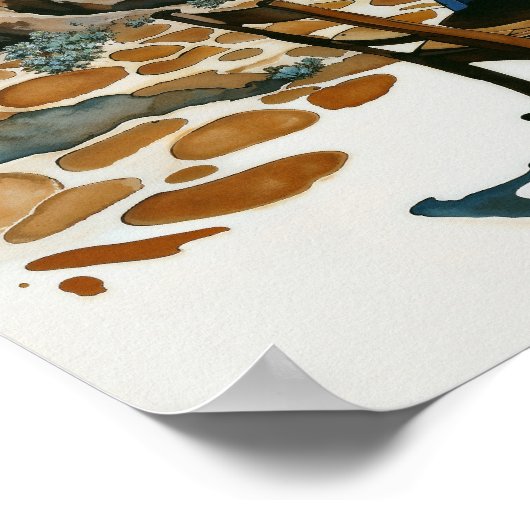 Tabel naast het zee poster (Hoek)