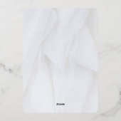 Tabel nr. 1 van witte/goudolie folie uitnodiging (Achterkant)