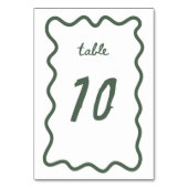 Tabel nummer 10 kaart (Voorkant)