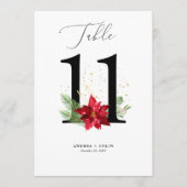 Tabel nummer 11 Gold Waterverf feestdag botanisch Programmakaart (Voorkant)