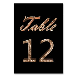 Tabel nummer 12 van Elegant Chic Black Gold Party Kaart