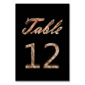 Tabel nummer 12 van Elegant Chic Black Gold Party Kaart (Achterkant)