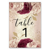 Tabel nummer 1 Drift Florals Roos Marsala Burgundy Kaart (Voorkant)