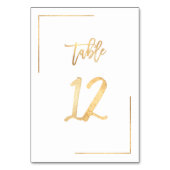 Tabel nummer 1 + Faux Gold Folie DIY Kaart (Achterkant)