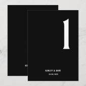 Tabel Nummer 1 Vet Zwart Trouwtafel Nummer Kaart (Voorkant / Achterkant)