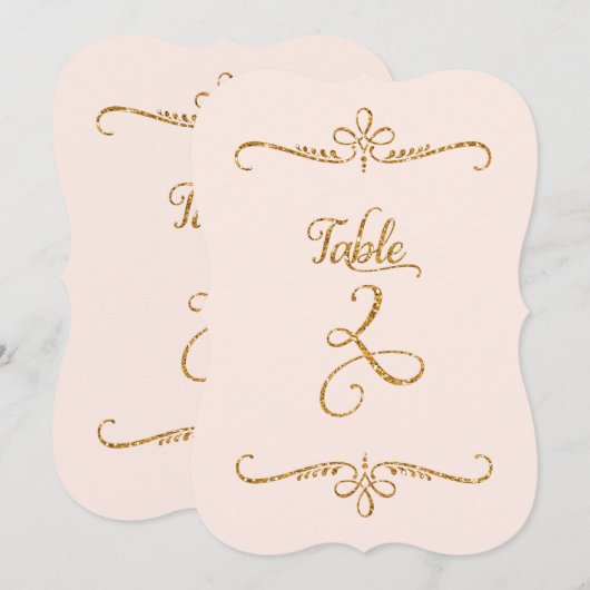 Tabel nummer 2, Fancy lettertekens met letterteken Kaart (Voorkant / Achterkant)