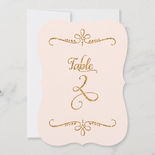 Tabel nummer 2, Fancy lettertekens met letterteken Kaart (Achterkant)