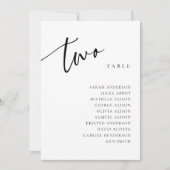 Tabel nummer 2 Twee Zitplaatskaart Kaart (Voorkant)