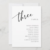 Tabel nummer 3 Drie Zitplaatskaart Kaart (Voorkant)