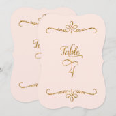 Tabel nummer 4, Fancy lettertekens met letterteken Kaart (Voorkant / Achterkant)