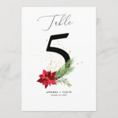 Tabel nummer 5 Vakantie groen + gouden Waterverf Programmakaart (Achterkant)