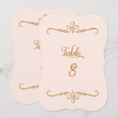 Tabel nummer 8, Fancy scriptlettertekens met besch Kaart (Voorkant / Achterkant)