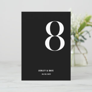 Tabel Nummer 8 Vet Zwart Trouwtafel Nummer Kaart