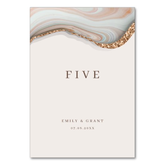 Tabel nummer Agate Stone Marble Kaart (Achterkant)