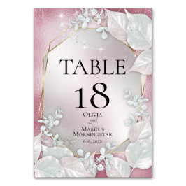 TABEL NUMMER | Burgundy Pearl Shimmer Kaart