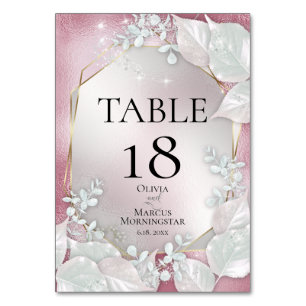 TABEL NUMMER   Burgundy Pearl Shimmer Kaart