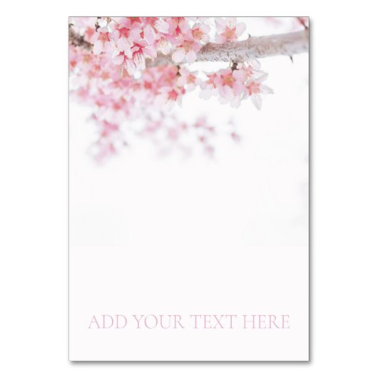 TABEL NUMMER: CHERRY BLOSSOM KAART (Voorkant)