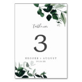 Tabel nummer Emerald Greenery Kaart (Achterkant)