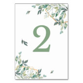 Tabel Nummer groene en gouden bladtafel Kaart (Voorkant)