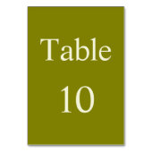 Tabel Nummer Kaart Unieke Effen Kleur (Achterkant)