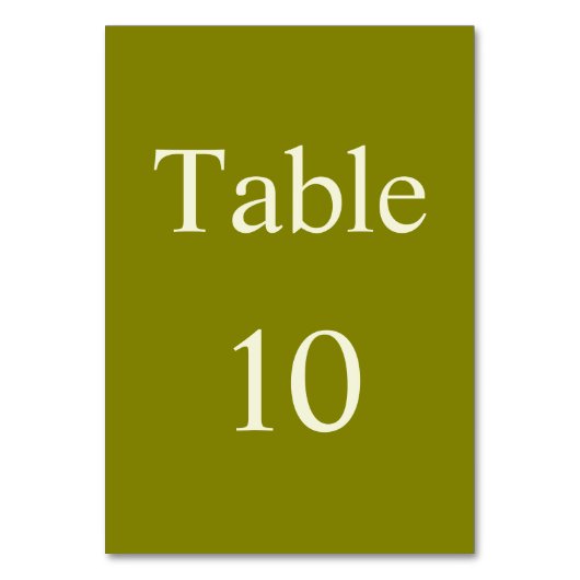 Tabel Nummer Kaart Unieke Effen Kleur (Achterkant)