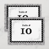 Tabel Nummer Kaart voor speciale evenementen (Voorkant / Achterkant)