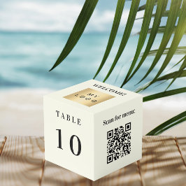 Tabel nummer QR code menu ivoor business logo Kubus