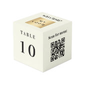 Tabel nummer QR code menu ivoor business logo Kubus (Voorkant hoekig)