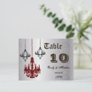 Tabel nummer Rode en zwarte luchters Briefkaart