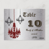 Tabel nummer Rode en zwarte luchters Briefkaart (Achterkant)