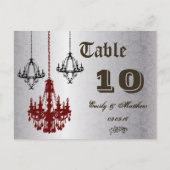 Tabel nummer Rode en zwarte luchters Briefkaart (Voorkant)