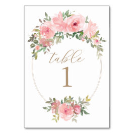 Tabel nummer roze goudbloem kaart