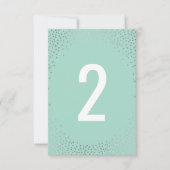 TABEL NUMMER rustieke mini confetti zilveren munt Kaart (Voorkant)