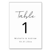 Tabel Nummer Tabel Kaart (Voorkant)