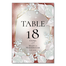 TABEL NUMMER | Terracotta Pearl Shimmer Kaart