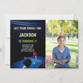 Tabel Ping Pong Birthday-uitnodigingen met foto Kaart (Voorkant)