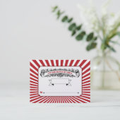 Tabel # Plaats kaarten Circus Red Plaatskaartje (Staand voorkant)